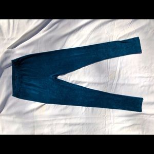 Velvet Paisley Teal Leggings